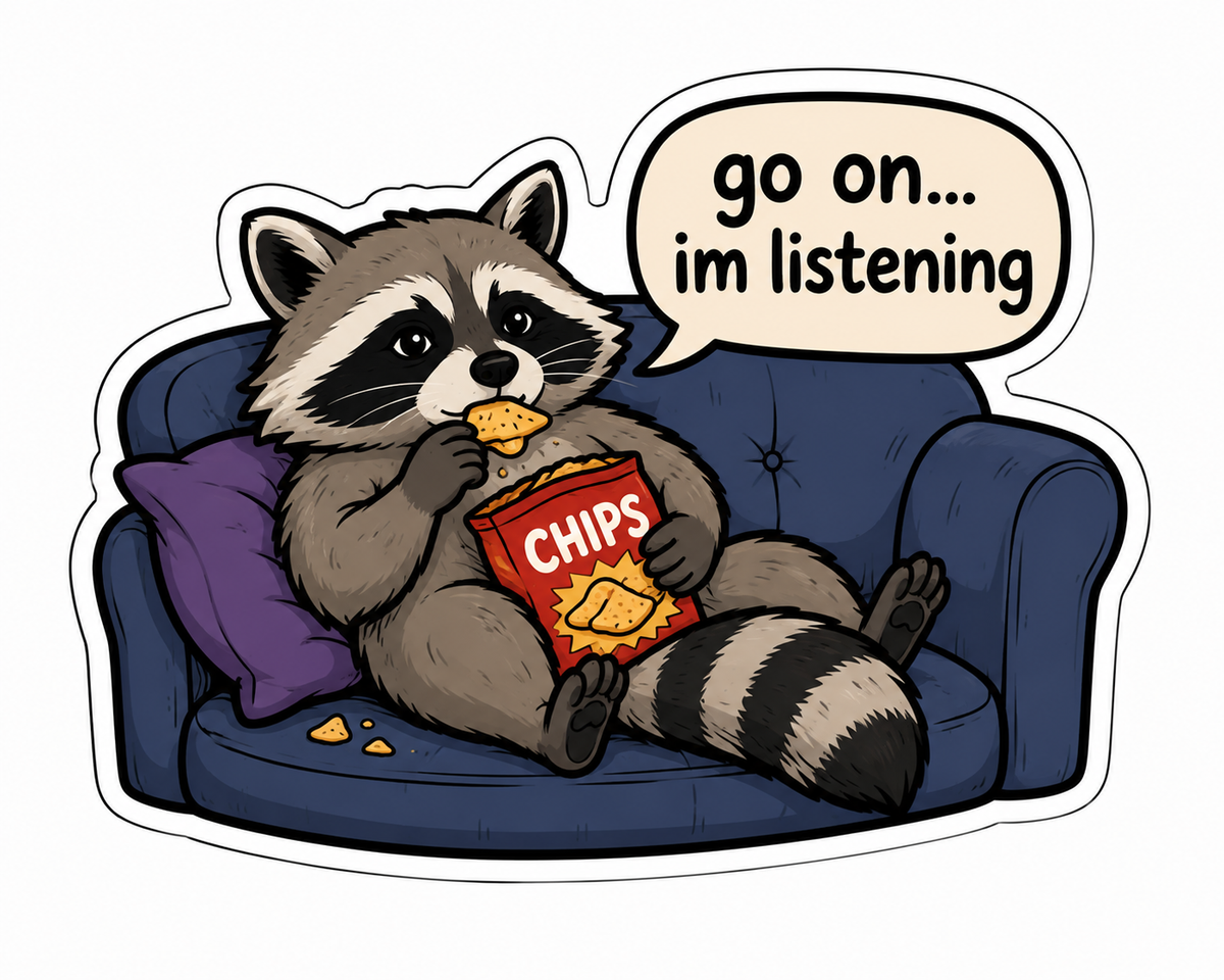 friendly racoon (3 inch)